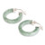 Light Green Jade Hoop Earrings 'Conexion in Light Green'