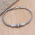 Gold-Accented Sterling Silver Chain Bracelet 'Happy at Heart'