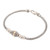 Gold-Accented Sterling Silver Chain Bracelet 'Happy at Heart'