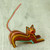 Cat Alebrije Figurine from Mexico 'Relaxed Cat'