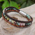 Unisex Agate and Leather Beaded Bracelet 'Natural Hue'
