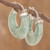 Light Green Jade Hoop Earrings 'Zacapa Spring'