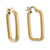 18k Gold Plated Hoop Earrings 'Diamond Squares'