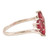 Rhodium Plated Cocktail Ring with Four Faceted Rubies 'Ruby Quartet'