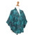 Handmade Batik Rayon Kimono Jacket 'Emerald Ocean'