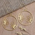 Gold-Plated Floral Dangle Earrings 'In Focus'