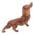 Handmade Suar Wood Dachshund Statuette 'Dachshund Puppy'