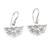 Sterling Silver Dangle Earrings with Floral Motif 'Halfway There'