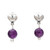 Artisan Crafted Sterling Earrings with Amethyst 'Loving Looks'