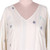 Ecru Printed Cotton Dress with Pockets and V-Neckline 'Dancing Stars'
