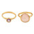 Handmade Gold-Plated Gemstone Stacking Rings Pair 'Reminder of You'