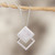 Geometric Sterling Silver Pendant Necklace 'Square Off'