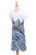 Artisan Crafted Batik Cotton A-Line Dress 'Windy Blue'
