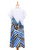 Artisan Crafted Batik Cotton A-Line Dress 'Windy Blue'