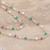 Gold-Plated Green Onyx and Amethyst Beaded Necklace 'In Sync'