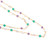 Gold-Plated Green Onyx and Amethyst Beaded Necklace 'In Sync'