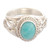 Peru Ornate Silver and Amazonite Single Stone Ring 'Radiant Elegance'