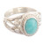 Peru Ornate Silver and Amazonite Single Stone Ring 'Radiant Elegance'