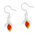 Mexican 925 Sterling Silver and Amber Dangle Earrings 'Amber Bees'