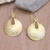 Balinese 18k Gold-plated Dangle Earrings 'Round the Bend'