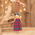 Handcrafted Worry Doll Christmas Ornament 'Kahlo'
