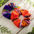 Set of 2 Peruvian Acrylic Scrunchies with Andean Motifs 'Andes Dual Fantasy'
