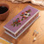 Butterfly Reverse-Painted Glass Decorative Box with Flowers 'Floral Transformation'