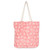 Strawberry Cotton Tote Bag with Floral Block-Printed Design 'Strawberry Fever'