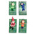 Set of 4 Handcrafted Cibaque and Cotton Worry Dolls 'Gracious Christmas'