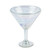 Set of 4 White Handblown Martini Glasses from Mexico 'White Soire'