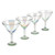 Set of 4 Clear Handblown Martini Glasses from Mexico 'Ethereal Glamour'