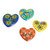 4 Heart-Shaped Ceramic Magnets with Hand-Painted Motifs 'Hearts'