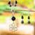 Necklace and Earring Set with Agate and Smoky Quartz Gems 'Balance Blooms'