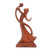 Balinese Hand-Carved Mother and Son Wood Sculpture 'Dancing with Son'