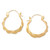 18k Gold-Plated Brass Hoop Earrings with Hammered Finish 'Celestial Twists'