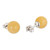 Sterling Silver Stud Earrings with Calcite Stone from Peru 'Sparkling Sun'