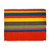 4 Cotton Blend Striped Placemats Hand-Woven in Colombia 'Orange and Rainbow'