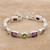 14-Carat Faceted Multi-Gemstone Link Bracelet from India 'United Gems'