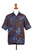 Men's Handcrafted Rayon Shirt with Burgundy Batik Pattern 'Burgundy Leaves'