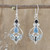 Multi-Gemstone Sterling Silver Dangle Earrings from India 'Chic Appeal'