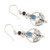 Multi-Gemstone Sterling Silver Dangle Earrings from India 'Chic Appeal'