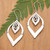Bamboo-Themed Sterling Silver Dangle Earrings from Bali 'Klungkung Secrets'
