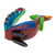 Hand-Carved  Hand Painted Wood Rooster Alebrije Figurine 'Striking Rooster'