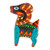 Copal Wood Alebrije Sheep Figurine Hand-Painted in Turquoise 'Glorious Sheep'