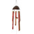 Handcrafted Red Bamboo and Coconut Shell Wind Chime 'Red Rhythm'