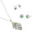 Peridot and Composite Turquoise Necklace and Earrings 'Green Arcadia'