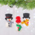 Set of Three Handcrafted Snowman Felt and Acrylic Ornaments 'Snowy Gentlemen'
