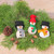 Set of Three Handcrafted Snowman Felt and Acrylic Ornaments 'Snowy Gentlemen'