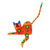 Orange Cat Hand-Painted Wood Alebrije Shelf Sitter Figurine  'Orange Cute Cat'