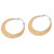 Hammered Round 22k Gold-Plated Hoop Earrings from Bali 'Palatial Sunrise'
